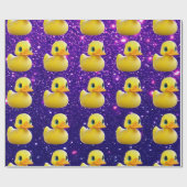 Rubber Duck Schattige Charmant Thema Geïnspireerd Cadeaupapier (Vlak)