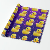 Rubber Duck Schattige Charmant Thema Geïnspireerd Cadeaupapier (Uitgerold)