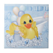Rubber Duck Shower Ceramic Tile Tegeltje (Voorkant)