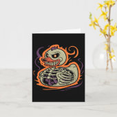 Rubber Duck Skeleton Rubber Duckie Kostuum Party Kaart (Gele Bloem)