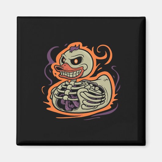 Rubber Duck Skeleton Rubber Duckie Kostuum Party Magneet (Voorkant)
