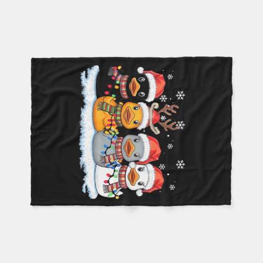Rubber Duck Squad Christmas Light Reindeer Crew Xm Fleece Deken (Voorkant (Horizontaal))
