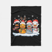 Rubber Duck Squad Christmas Light Reindeer Crew Xm Fleece Deken (Voorkant)