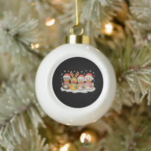 Rubber Duck Squad Kerstman Rendier Kerstverlichtin Keramische Bal Ornament