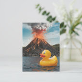 Rubber Duck Surreal vulkaan Briefkaart (Staand voorkant)