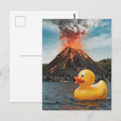 Rubber Duck Surreal vulkaan Briefkaart (Voorkant / Achterkant)