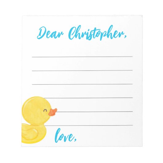 Rubber Duck Time Capsule / Advies Notitiebladen Notitieblok (Voorkant)