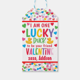 Rubber Duck Valentijn Favor Tag Cadeaulabel
