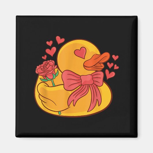 Rubber Duck Valentines Day Rubber Duckie  Magneet (Voorkant)