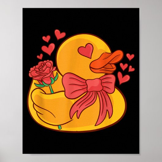 Rubber Duck Valentines Day Rubber Duckie Poster (Voorkant)