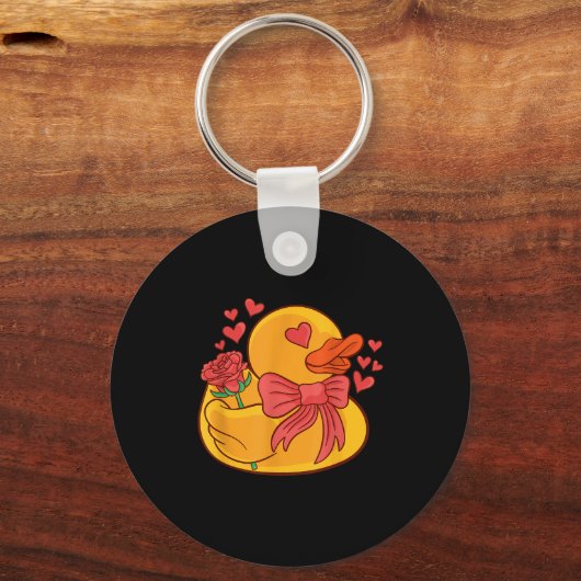 Rubber Duck Valentines Day Rubber Duckie  Sleutelhanger (Voorkant)