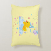 Rubber Duck Verjaardag met bubbels en Confetti Accent Kussen (Voorkant(Verticaal))