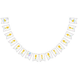 Rubber Duck Verjaardag met bubbels en Confetti Vlaggetjes