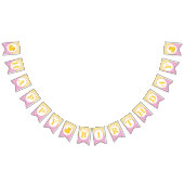 Rubber Duck Verjaardagsbanner | Roze en gele eend Vlaggetjes (Alle)