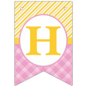 Rubber Duck Verjaardagsbanner | Roze en gele eend Vlaggetjes (Tweede vlag)