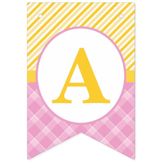 Rubber Duck Verjaardagsbanner | Roze en gele eend Vlaggetjes (Derde vlag)