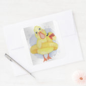 Rubber Duck Vierkante Sticker (Envelop)
