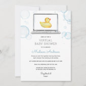 Rubber Duck Virtual Baby shower Kaart (Voorkant)