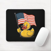 Rubber Duck Vlag Onafhankelijkheidsdag Bath Duck 3 Muismat (Met muis)