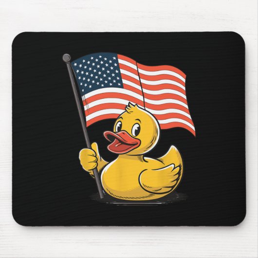 Rubber Duck Vlag Onafhankelijkheidsdag Bath Duck 3 Muismat (Voorkant)