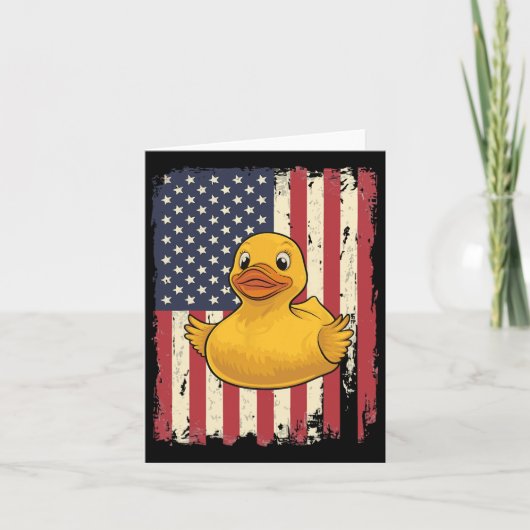Rubber Duck Vlag Onafhankelijkheidsdag Bath Duck 6 Kaart (Voorkant)