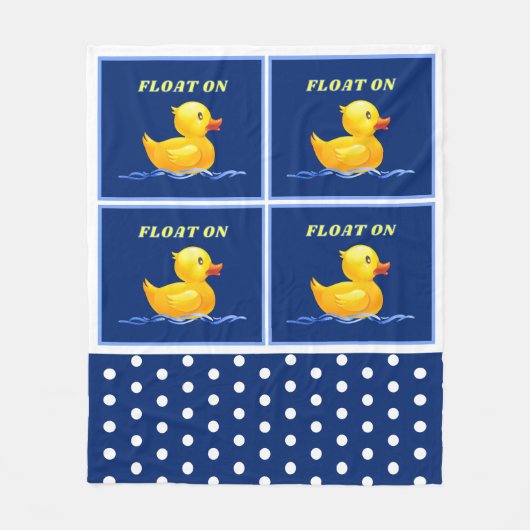 Rubber Duck | Vloer op de middelste rugzak Fleece Deken (Voorkant)