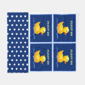 Rubber Duck | Vloer op de middelste rugzak Fleece Deken (Voorkant (Horizontaal))