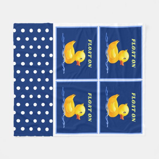 Rubber Duck | Vloer op de middelste rugzak Fleece Deken (Voorkant (Horizontaal))