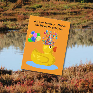 Rubber Duck vrolijk Leuk en apart verjaardagskaar Briefkaart