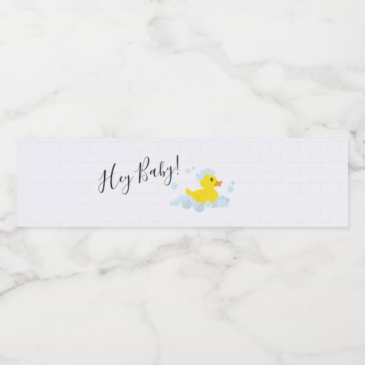 Rubber Duck Waterfles Etiket (Enkel label)