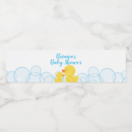 Rubber Duck Waterfles Etiket (Enkel label)