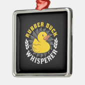 Rubber Duck Whisperer Metalen Ornament (Links)