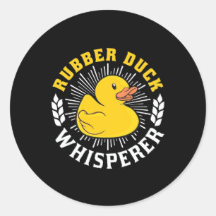 Rubber Duck Whisperer Ronde Sticker