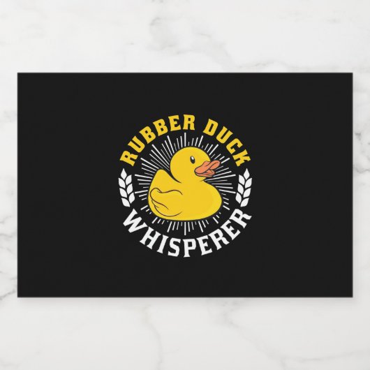 Rubber Duck Whisperer Sparkling Wijnetiket (Enkel label)