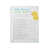 Rubber Duck Wie kent papa Beste Baby Game Pack Notitieblok (Linkerzijde)