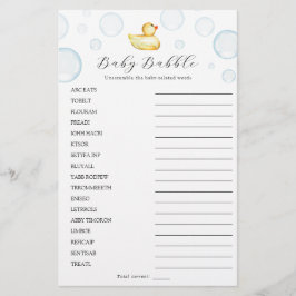 Rubber Duck Woord Zoeken en Scramble Double Game