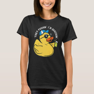 Rubber Duck Zomer Party Duck Pushin' Quackin' Duc T-shirt