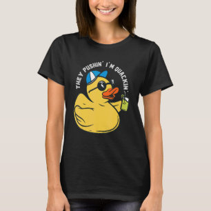 Rubber Duck Zomer Party Duck Pushin' Quackin' Duc T-shirt