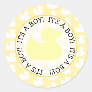 Rubber Duckie Baby shower Ronde Sticker