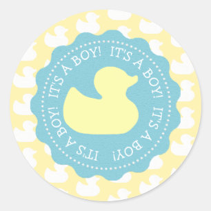 Rubber Duckie Baby shower Ronde Sticker