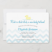 Rubber Duckie Baby shower Uitnodiging (Voorkant)