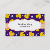 Rubber Duckie Bathroom, visitekaartjes met thema (Achterkant)
