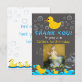 Rubber Duckie Birthday Bedankt voor je creditcard (Voorkant / Achterkant)