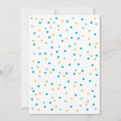 Rubber Duckie Blue Boy Baby shower Invitation Kaart (Achterkant)