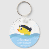 Rubber Duckie Boy's Baby shower Sleutelhanger (Voorkant)