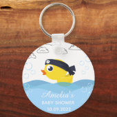 Rubber Duckie Boy's Baby shower Sleutelhanger (Voorkant)