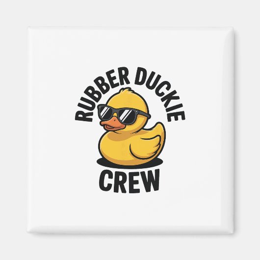 Rubber Duckie Crew Boot Ponton Grappige Rubber Een Magneet (Voorkant)