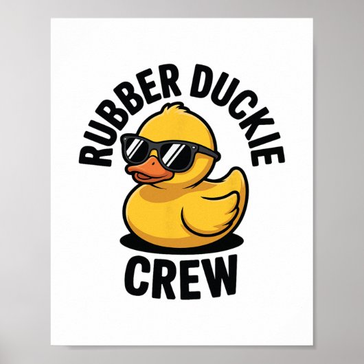 Rubber Duckie Crew Boot Ponton Grappige Rubber Een Poster (Voorkant)