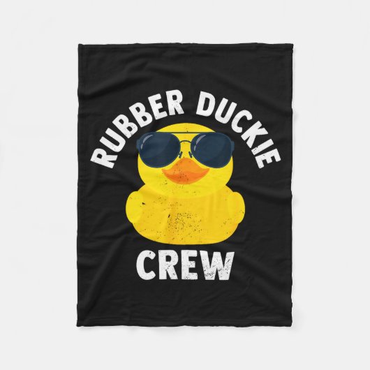 Rubber Duckie Crew Funny Rubber Duck  Fleece Deken (Voorkant)