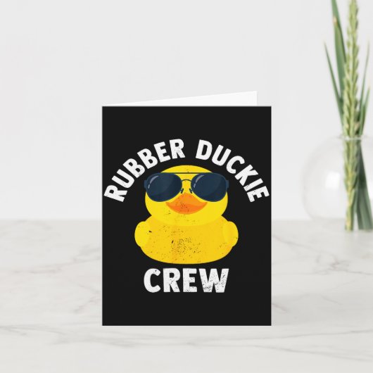 Rubber Duckie Crew Funny Rubber Duck Kaart (Voorkant)